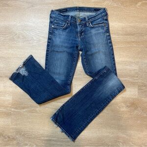 Citizens of Humanity Distressed Skinny Jean. Low Waist Bootcut Size 26